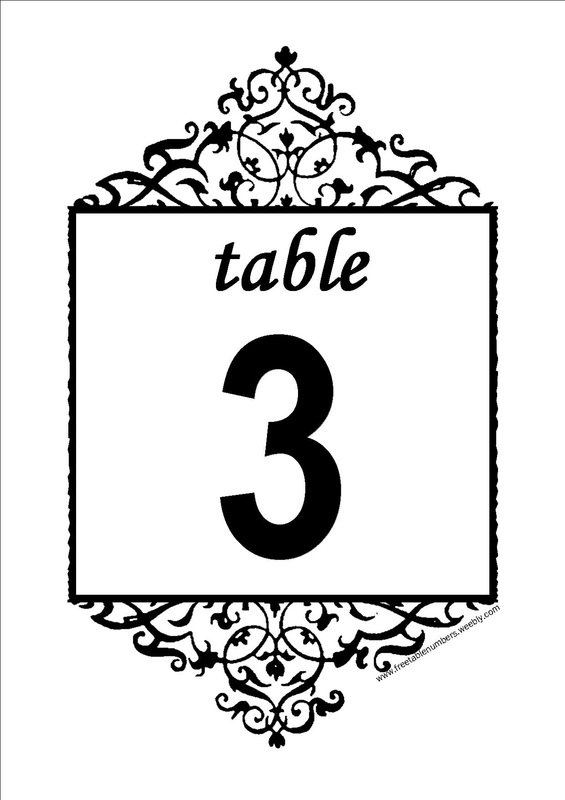 Free Antique printable DIY Wedding Table Numbers Free Table Numbers